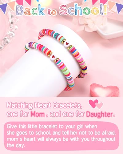UPROMI First Day of Kindergarten/Preschool Gift, Back to School Bracelet Mommy and Me First Day of School Gifts3