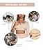 FeelinGirl 3/4 Sleeve Arm Shaper Tops Arm Garments after Lipo Breast Lifter Post Surgical Compression Bra Nude S