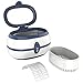 FLOUREON Nettoyeur à ultrasons 600 ml Appareil de nettoyage à ultrasons numérique Ultrasonic Cleaner avec support de montre et panier de nettoyage pour lunettes bijoux montres 35 W