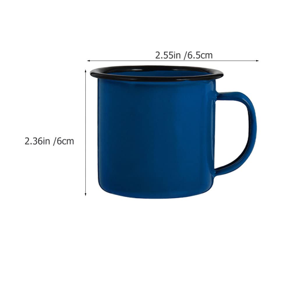 Emaille-Kaffeetasse, Expresso-Kaffeetasse, 4 Stück, Emaille-Tassen, Camp-Trinkbecher for Milch, Tee, Bier, Emaille-Camping-Kaffeetassen, kleine Camp-Emaille-Tassen