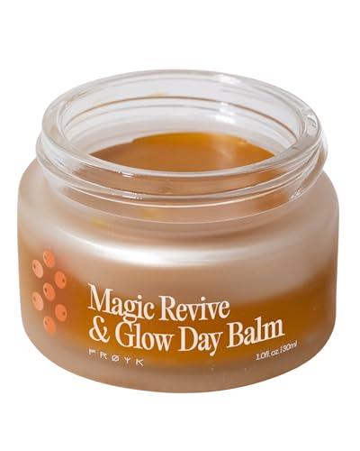 FRYA Organics Magic Revive & Glow Day Balm | Nourishing Face Moisturizer with Sea Buckthorn & Rosehip | Water-Free Formula for Smooth Healthy-Looking Skin | 30ml