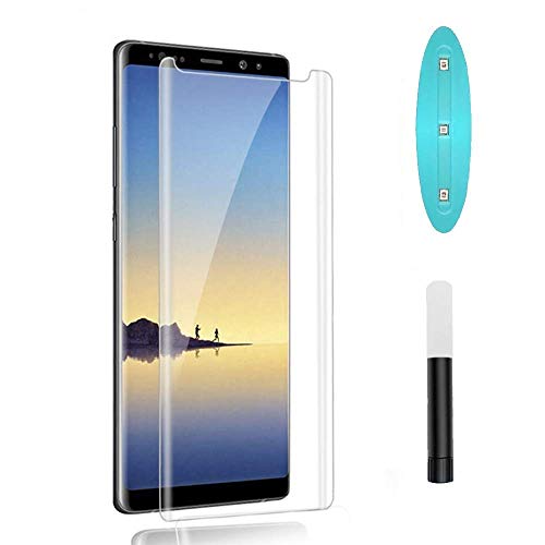Image of UV Tempered Glass for Samsung Galaxy Note 8 / Samsung Galaxy Note 9 Advanced Border Less Full Screen Coverage (except edges) UV Screen Protector Guard with Installation Kit - Pack of 1