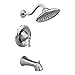 Wynford T5503 Moentrol Tub and Shower Trim Kit with 7-Inch Rainshower, Valve Required, Chrome