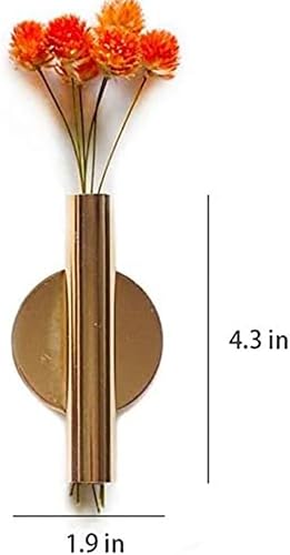 Miniatura 6 de Tubo de flores montado en la pared para decoración de exhibición de flores, soporte de decoración de jarrón de metal de pared con cinta adhesiva