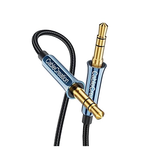 CableCreation Aux Cord,3.5 MM Audio Cable Male to Male(6FT/1.8M,Hi-Fi) 1/8 inch Braided Auxiliary Stereo Jack,Compatible with Headphone,Car,Phone,Speaker(with Aux Port),Bule