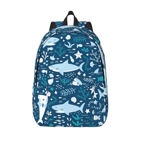 Mochila de mano para laptop con diseño de peces casual para el trabajo y escapadas de adultos