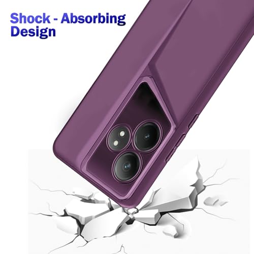 Image of Amazon Brand - Solimo Ultra-Thin Blade Runner Series Matte Finished Camera Protection Soft Back Cover for Realme GT 6 | Realme GT 6T 5G - Purple