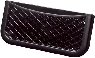 Quality Storage net pocket Hard Black Plastic with Rubber Netting (260mm X 120mm X 30mm)