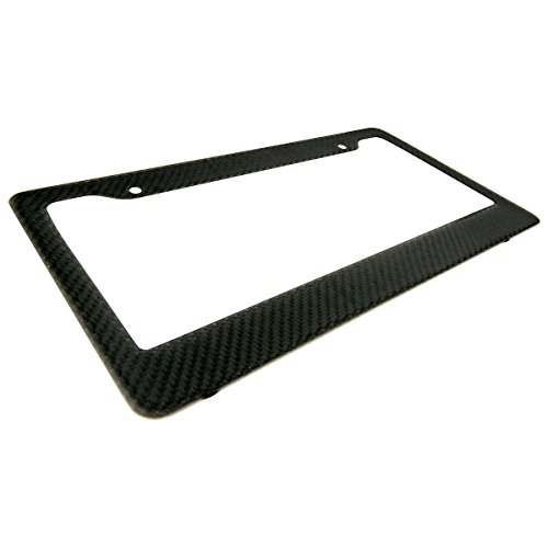Real 100% Matte Black Carbon Fiber License Plate Frame Tag Cover Ff - C With Matching Screw Caps - 1 Frame #TOP3