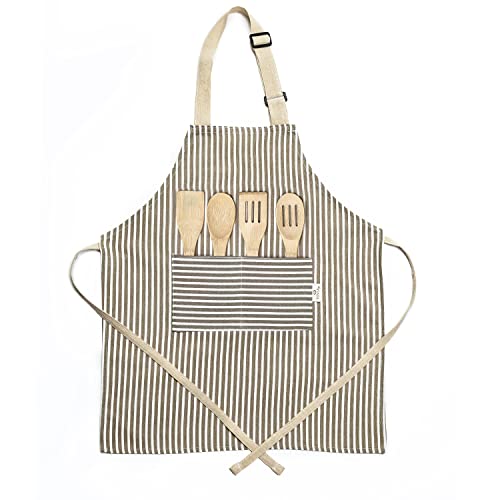 Tovla Jr. Apron Gift Set For Kids With Pocket For Boys And Girls, Comfortable Cotton Canvas For Baking And Cooking (Apron And Hat Set) #TOP4