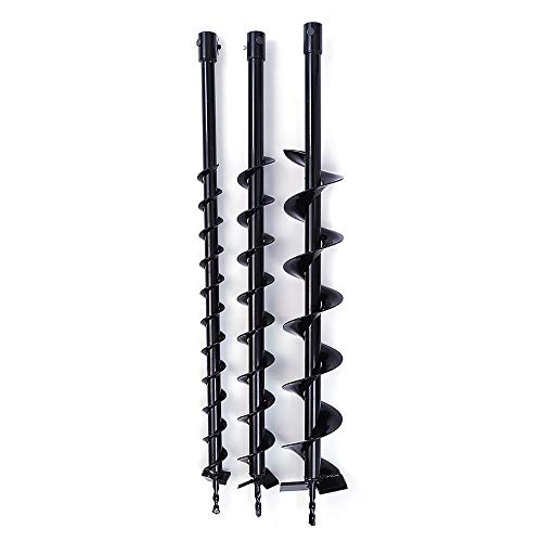 Asdomo 40/60/100mm x 800mm Earth Auger Drill Bit Fence Borer for Petrol Post Hole Digger Garden Tool