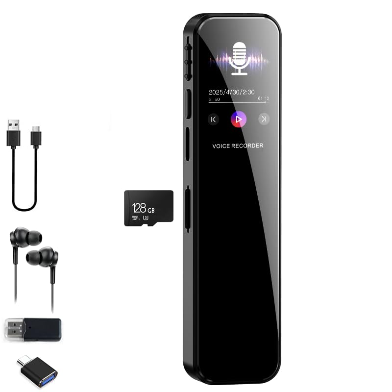 Amazon.co.jp: 128GB大容量 ボイスレコーダー 小型 ICレコーダー 長