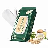 OzBreeze ECO PET Glove Wipes, PET Cleaning & Deodorizing Bath Wipes for Dogs and Cats, Hypoallergenic Nourish Fur Coconut Oil Dog Grooming Wipes, Puppy Bathing Gloves Wipes (Unscented)