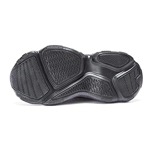 BIG WASP Tênis infantil unissex de corrida leve e respirável para crianças, Preto, laranja, 1 Little