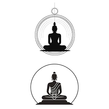 5 pcs Zen Buddhist Tattoo Stickers Juice Waterproof Long-Lasting Semi-Permanent Sitting Buddha Tattoos For Men And Women Arms And Backs, 11x18cn
