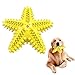 Cepillo de dientes para perro, diseño de estrellas de mar con forma de perro chirriante juguetes para masticar, goma duradera y limpieza de dientes para perros pequeños, medianos y grandes