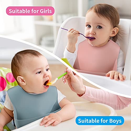 Me.fan Silicone Baby Bibs For Babies & Toddlers | Adjustable Silicone Bibs 2 Set #TOP4