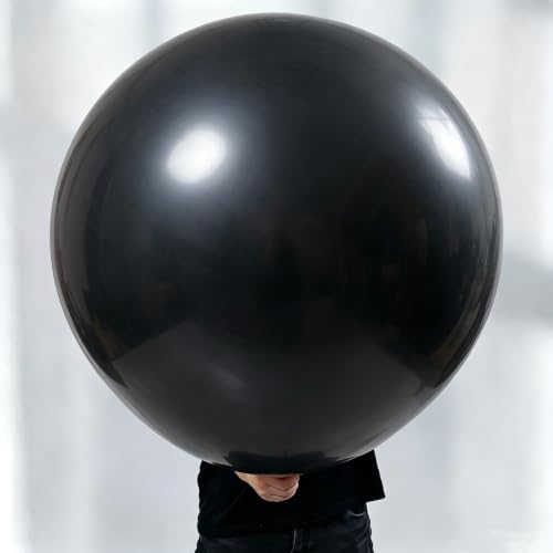 Image of KALOR Black Giant 36 Inch 9pcs Large Latex Balloons