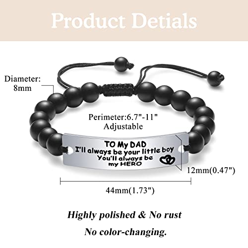 Pinkdodo Dad Gifts From Son, Dad Bracelet, Father Son Bracelet Gifts, Gifts For Dad Christmas Birthday Valentine's Day Fathers' Day #TOP3