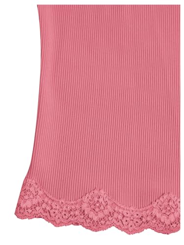 Image of SOLY HUX Girl's Lace Trim Camisoles Ribbed Spaghetti Strap Crop Tank Tops | Sleeveless, Teen Girl Top, Summer Top
