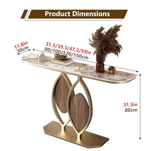 Mesa de sofá de metal con diseño estrecho para pasillo y entrada 3