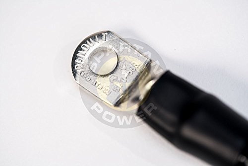 Preassembled 4 Awg 20 Foot Alligator Clamp Battery Cable Set With 5/16" Ring Terminal By Spartan Power Made In The Usa #TOP3