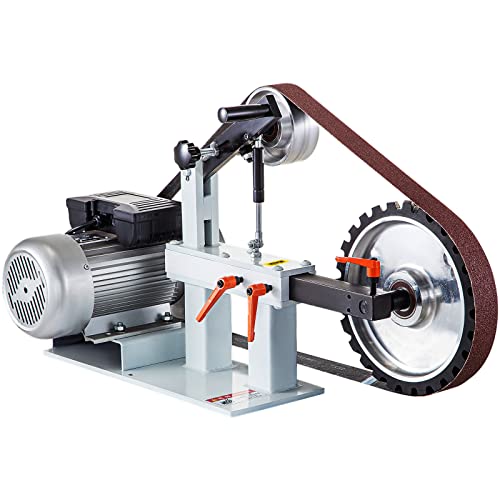 Vevor 2Hp Belt Grinder Constant Speed 2 X 82 Inch Belt Disc Sander With 3 Grinding Wheel 110V Bench Sander 12 Inch Wheel And Flat Platen Tool Rest For Knife Making #TOP7