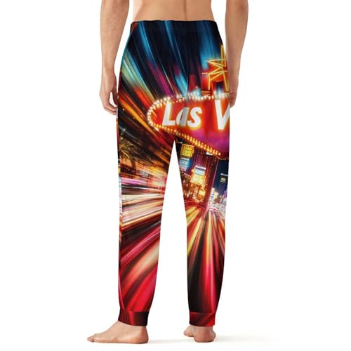 Abstract Las Vegas Breathable Mens Pajama Pants Lounge Sleep PJ Bottoms Sleepwear Jogger2