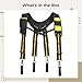 Adjustable X-Back Tool Belt Suspenders, Heavy Duty Work Belt Harness With Padded Support System, Black And Yellow