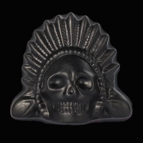 Aztec Death Whistle – Authentic Handmade Skull War Scream Whistle (125+ dB) – Loud Human Screaming Sound for Pranks, Halloween, Decor, Collection – Black