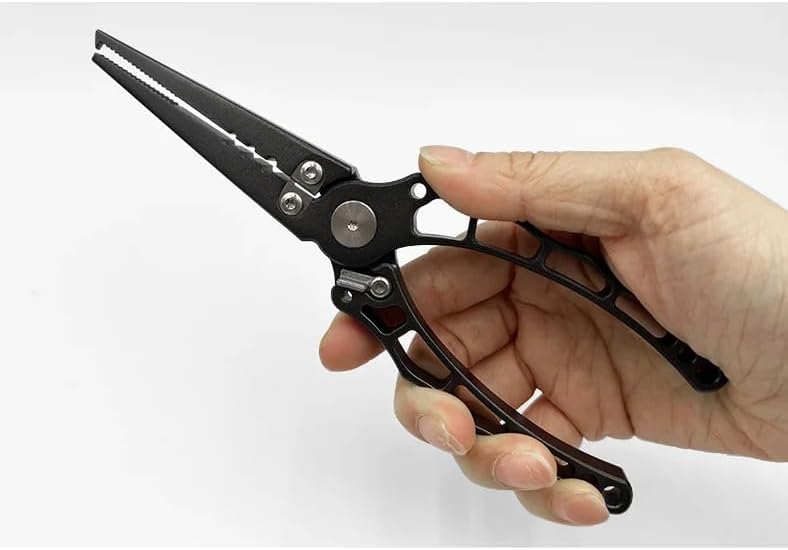 Pack of 1 Multifunctional Lure Pliers Stainless Steel Long Mouth Fishing Pliers Open Ring Hook Cutter Fishing Tackle Tools