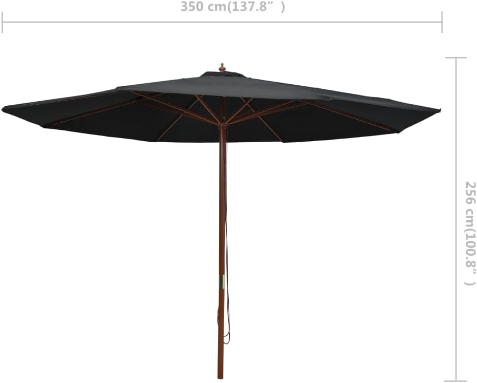 Garden parasols Outdoor with Wooden Pole Patio Umbrella Balcony Garden Parasol Outdoor parasols