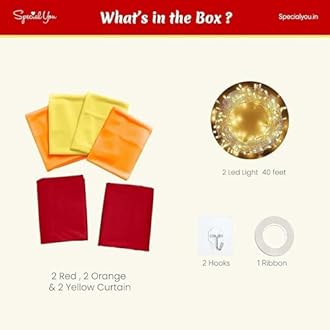 SpecialYou® Wedding Decoration Items for Home, Haldi Decorations Items for Home, Mehndi Decorations Items for Marriage, Back Drop Curtain for Decor, Haldi Backdrop Decoration Set- 11 pcs