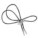 Material: Zinklegierung, Polyester; Größe: Metall: 4,5 x 3,3 cm / Ca. 1,77 x 1,3 Zoll; Anhänger: 0,8 x 3,5 cm / 0,31 x 1,38 inch; Polyester-Seillänge: 1m / Ca. 39,37 Zoll