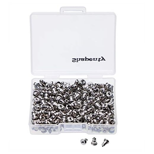Shapenty Stainless Steel Earnuts Clutches Earring Safety Backs Stopper Replacements Earring Backing Jewelry Making Findings (Stainless Steel, 200PCS/100Pairs)