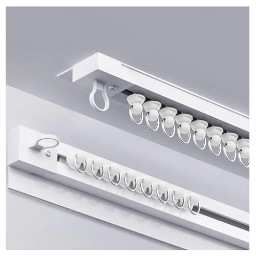 Tringle à rideaux double plafond adhésive et silencieuse pour séparation de pièce