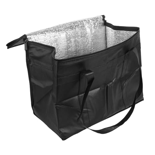 TEMPNAP Bolsa Térmica Aislante Reutilizable para y Picnic con Asa y Diseño Negro