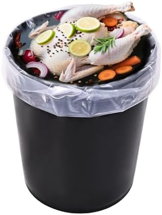 10 Pack Brine Bag, 5 Gallon Bucket Liner Bags, 4Mil Heavy Duty Leak Proof Food Grade & BPA Free Food Storage Bags for Marinading and Food Storage (22 x 30 inches)