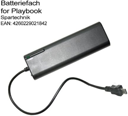 Batteriefach für Playbook: externes Batterieladegerät für BlackBerry Play Book Tablet PC BlackBerry Classic Smartphone- schwarz für 4 Batterien - 2A