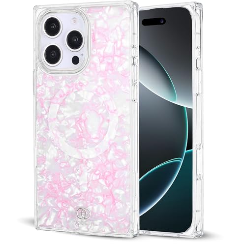 Image of COCOMII Rectangle for iPhone 16 Pro Max Case, Hot Pink Opal