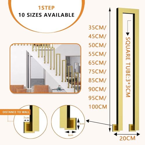 Kit de main courante extérieure en fer forgé durable pour marches
