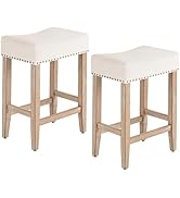 Furniliving Bar Stools Set of 2,25.7 inch Counter Height Bar Stools,Upholstered Kitchen Barstools...