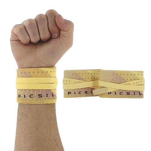 PICSIL Muñequeras de Tela, Algodón con Ajuste Personalizado - Dawn 5cm