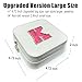 Travel Jewelry Case for Women Fashion,Ring Necklace Earring Holder Organizer Box with Mirror,Personalized White Girls Box,Birthday Gifts Mom Initial-K