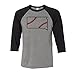 State Shape Baseball South Dakota Three-Quarter Raglan Sleeve Baseball Shirt Unisex Medium Grey/Black