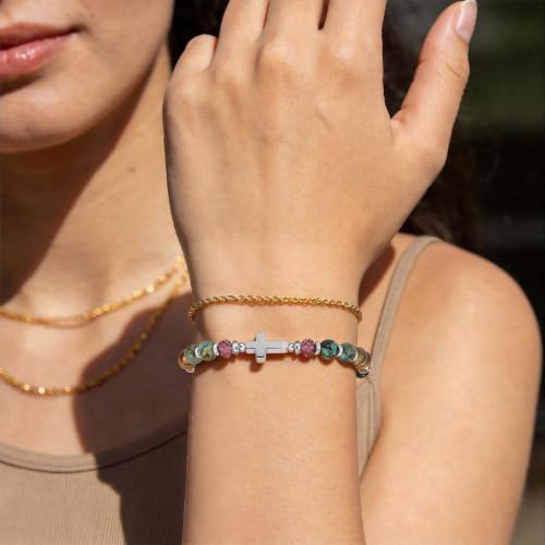 Image of morniface Inspirational Gifts for Women,Natural Stone Bracelet for Mom Daughter Friends Sister Wife Grandma Aunt