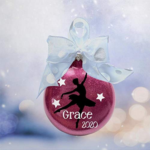 DONL9BAUER Bolas de Navidad para bailarina de ballet, adornos para árbol de...