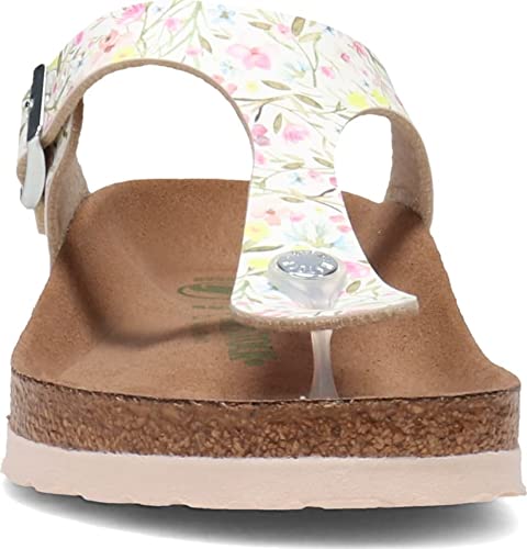 Birkenstock Women's Gizeh Vegan Birko-Flor Watercolor Flower White 41 R2