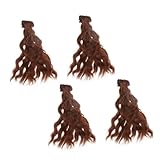 Perruques de poupée - conception de cheveux bouclés, faciles à porter pour les poupées et difficiles à tomber, accessoires de poupée