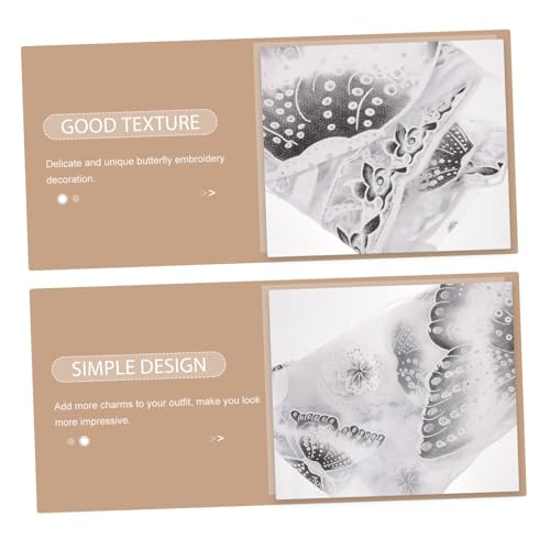 Embroidered Butterfly Shawl Wrap with Elegant Party Cape for Decorative Lace Scarf Lightweight for Layering Over Dresses3